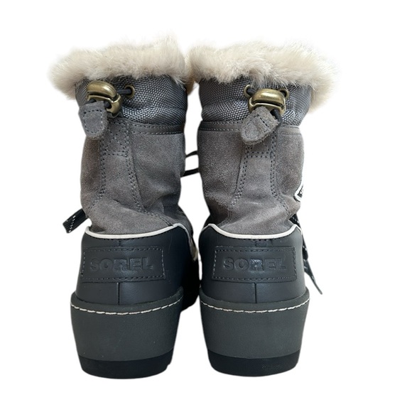 SOREL Trivoli lll Women’s Suede Waterproof Winter Boots in Quarry/Cloud Gray 6 - Picture 8 of 17